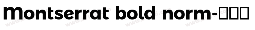 Montserrat bold norm字体转换
